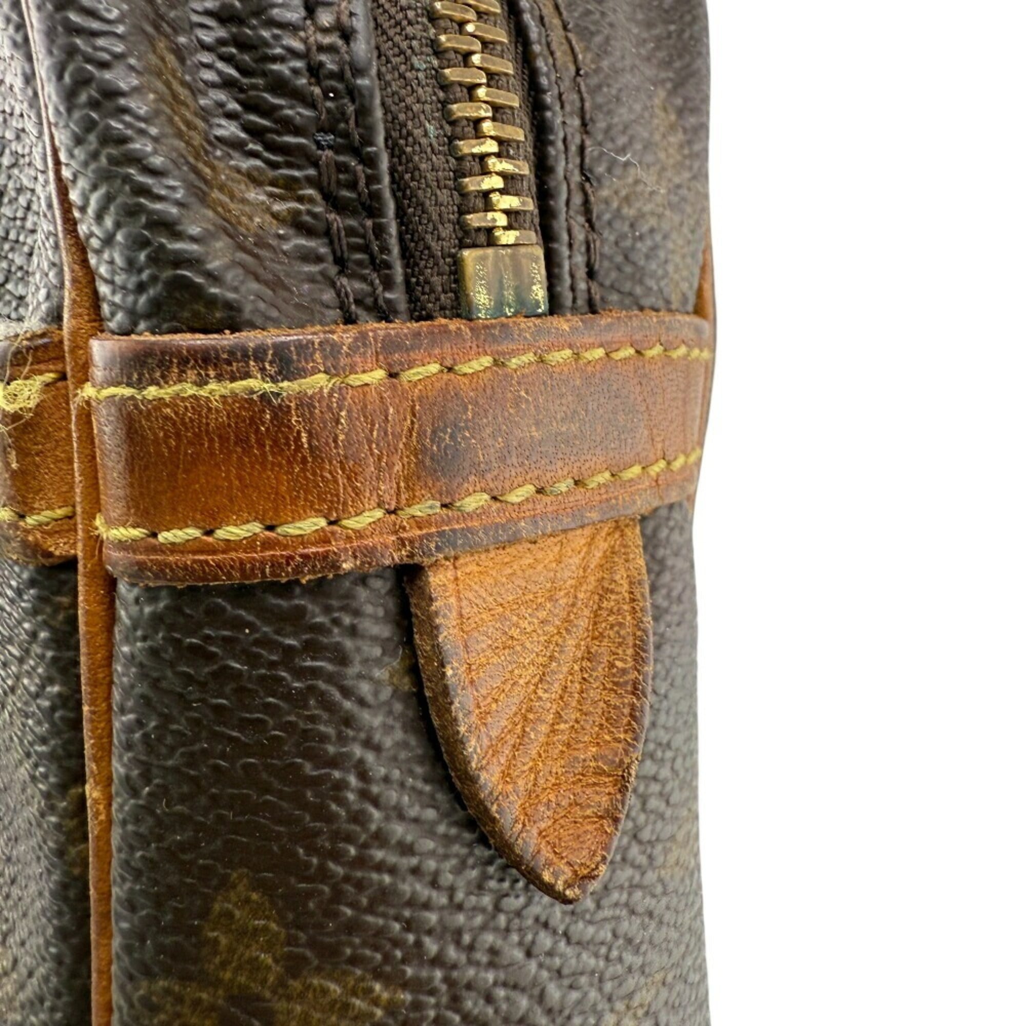 Louis Vuitton Brown Leather Clutch Bag