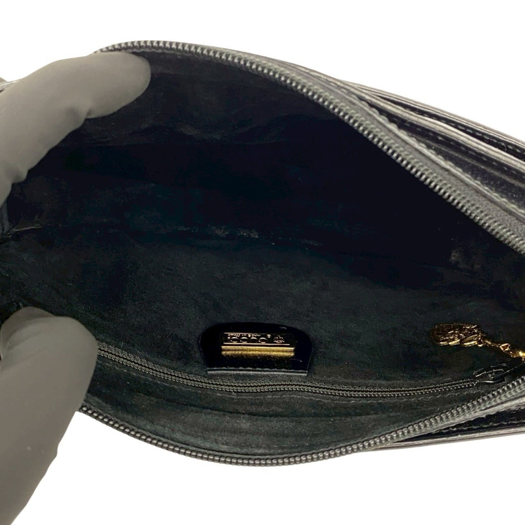 Gucci Black Leather Pochette Shoulder Bag (Pre-Owned)