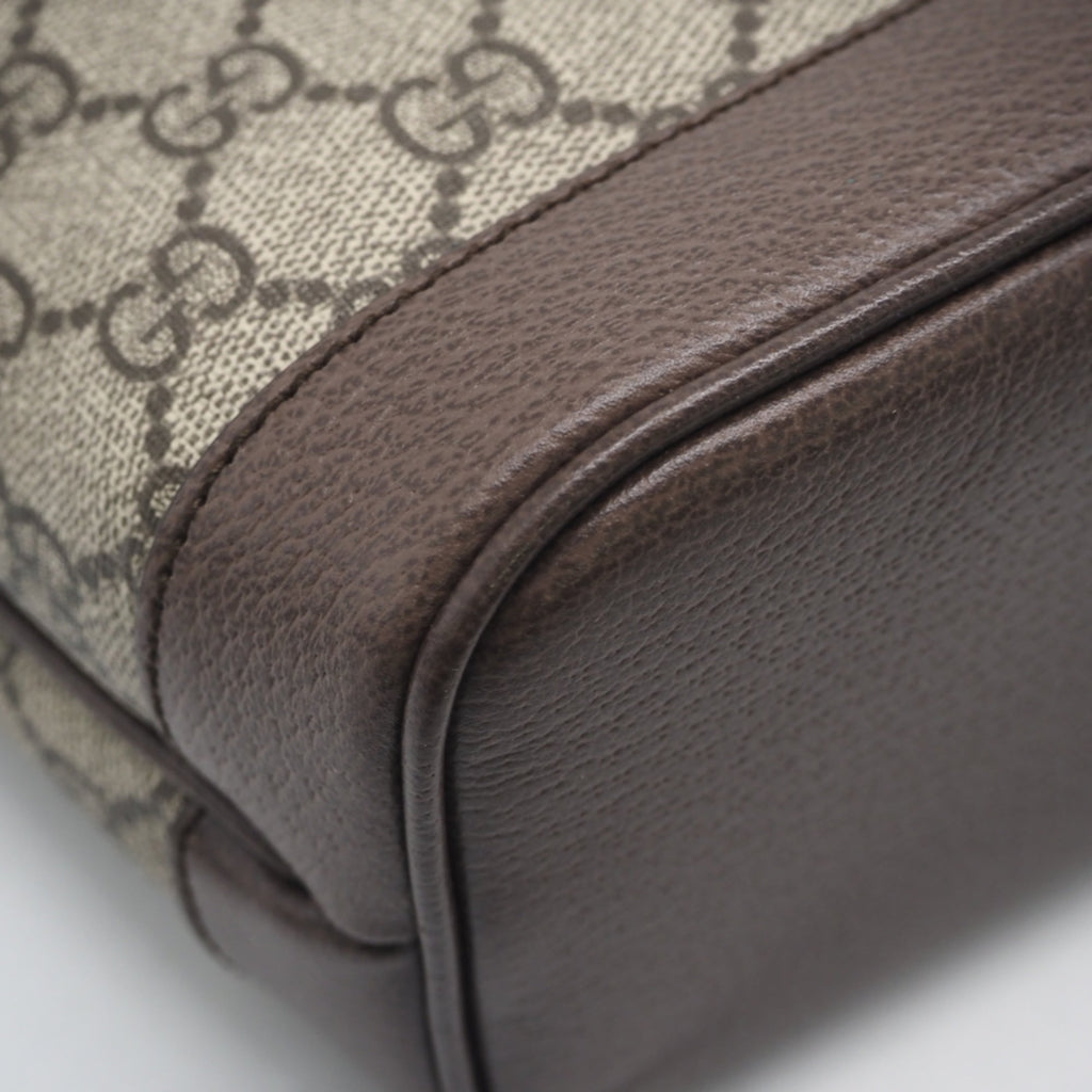 Gucci Ophidia Beige Brown Coated Canvas Handbag Tote Bag (Pre-Owned)