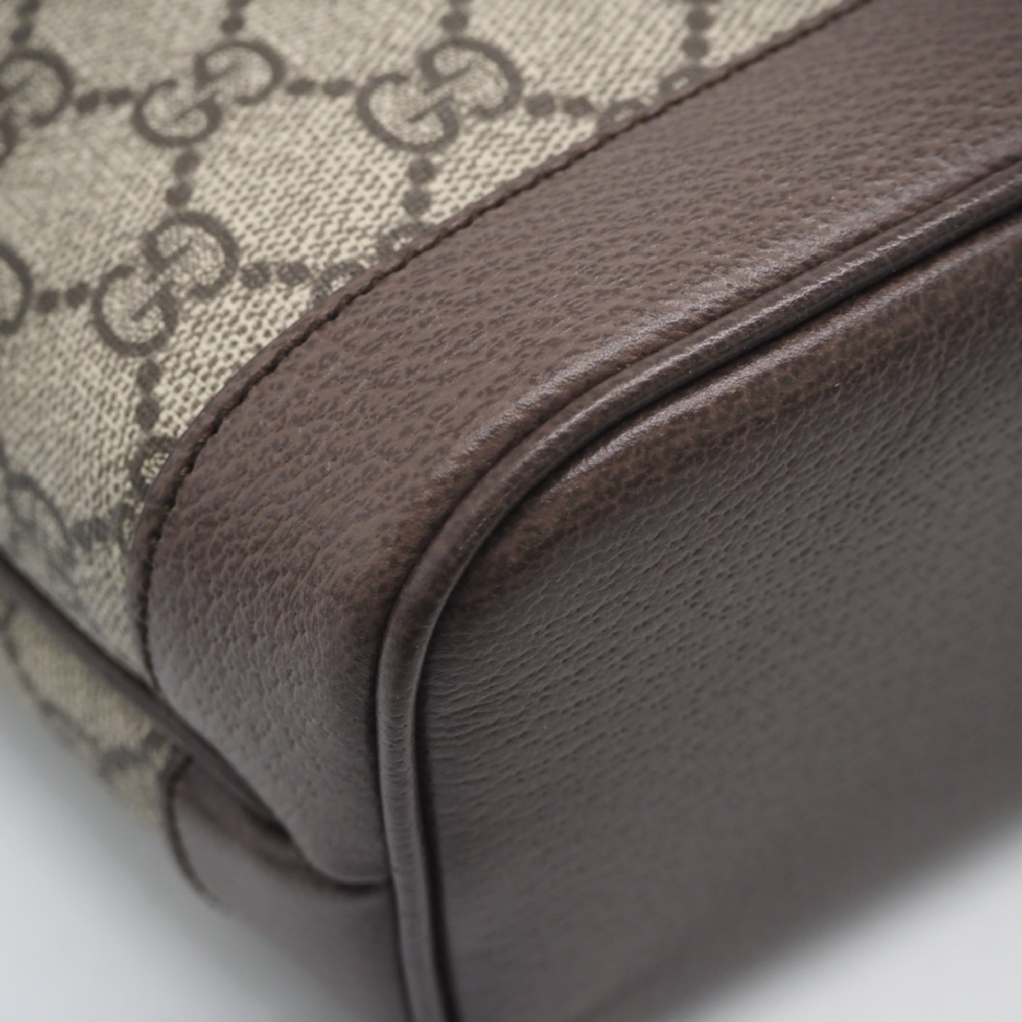 Gucci Ophidia Beige Brown Coated Canvas Handbag Tote Bag (Pre-Owned)
