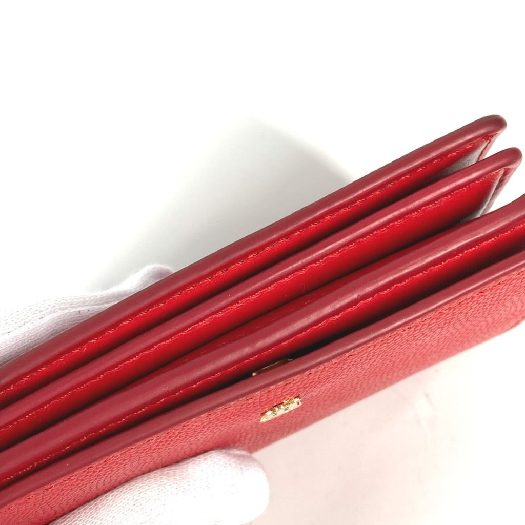 Burberry Red Leather Wallet (Bi-Fold)