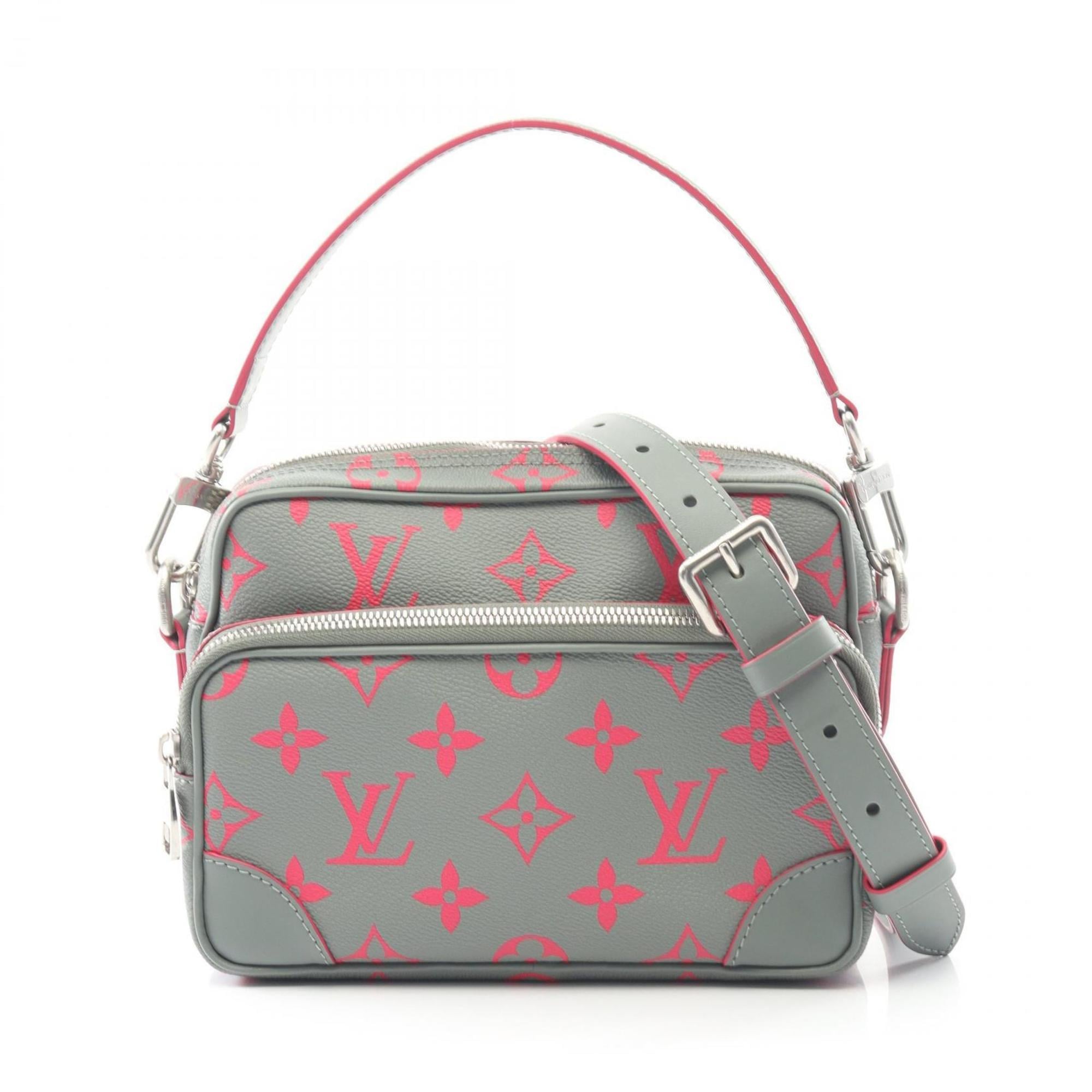 Louis Vuitton Gray Coated Canvas Leather Handbag