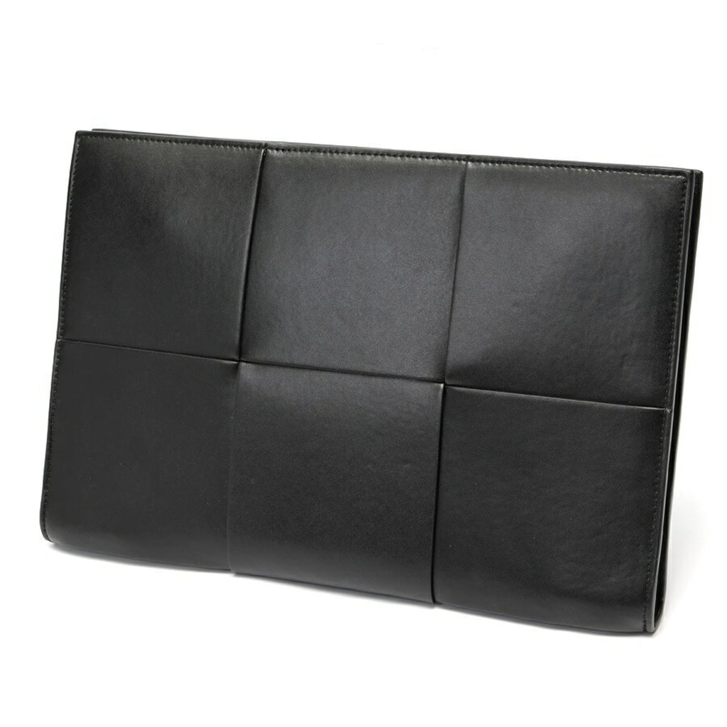 Bottega Veneta Black Intrecciato Clutch Bag Document Case