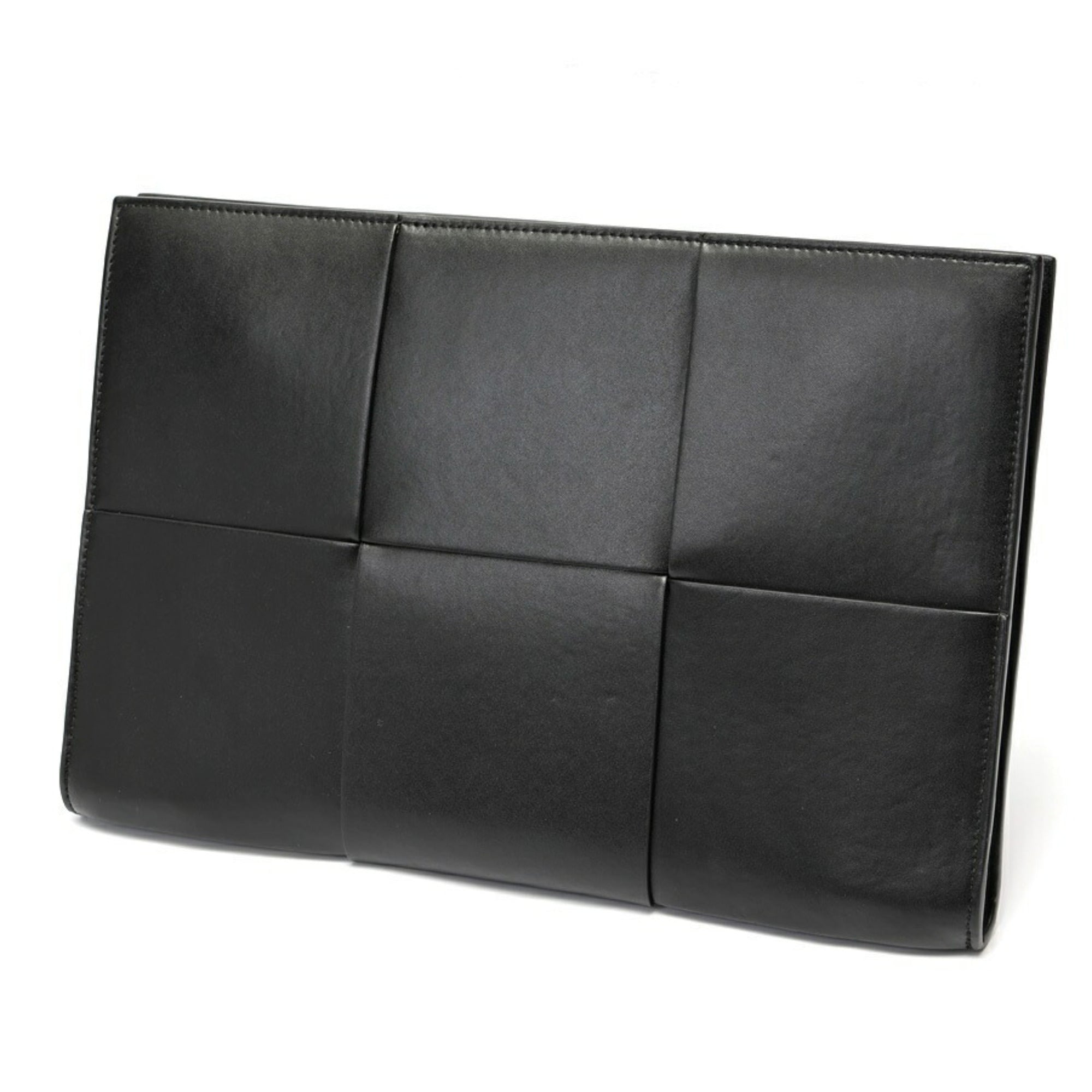 Bottega Veneta Black Intrecciato Clutch Bag Document Case