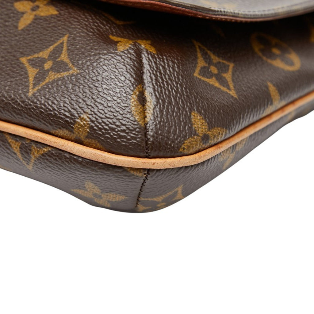 Louis Vuitton Brown Pvc Leather Shoulder Bag