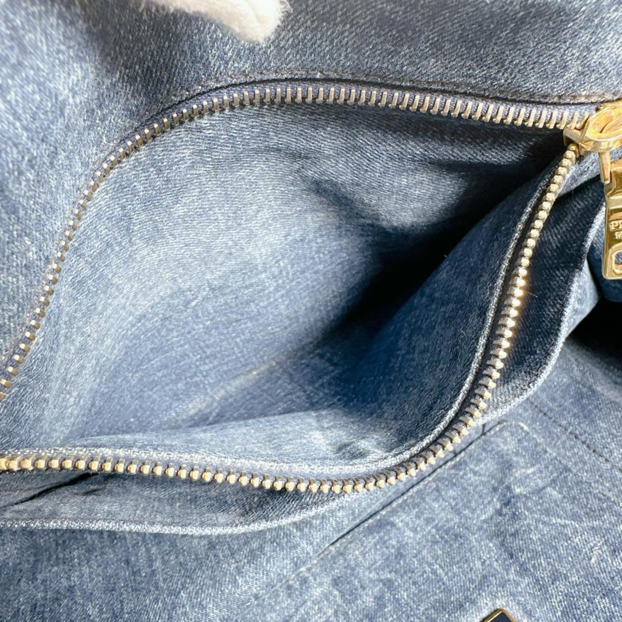 Prada Blue Denim Tote Bag