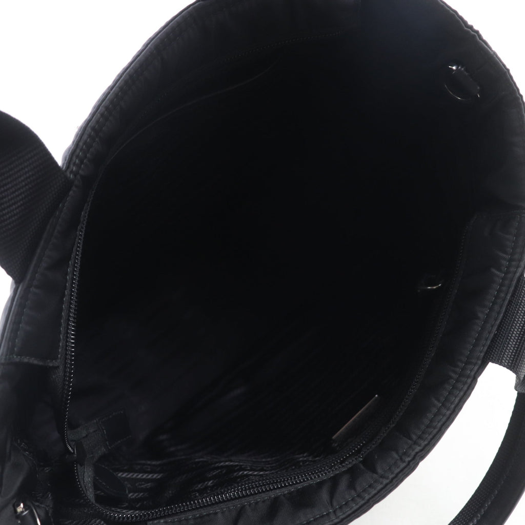 Prada Black Nylon Leather Handbag