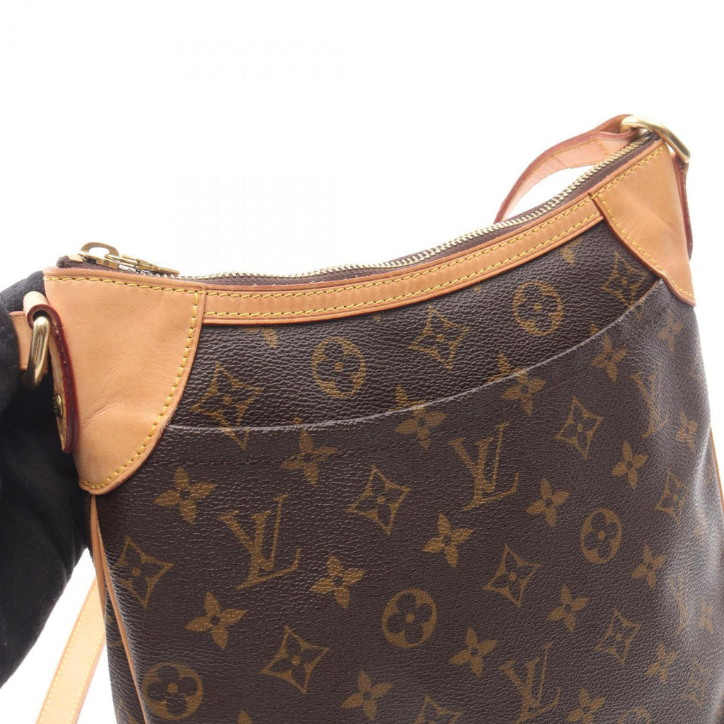 Louis Vuitton Brown Coated Canvas Leather Shoulder Bag