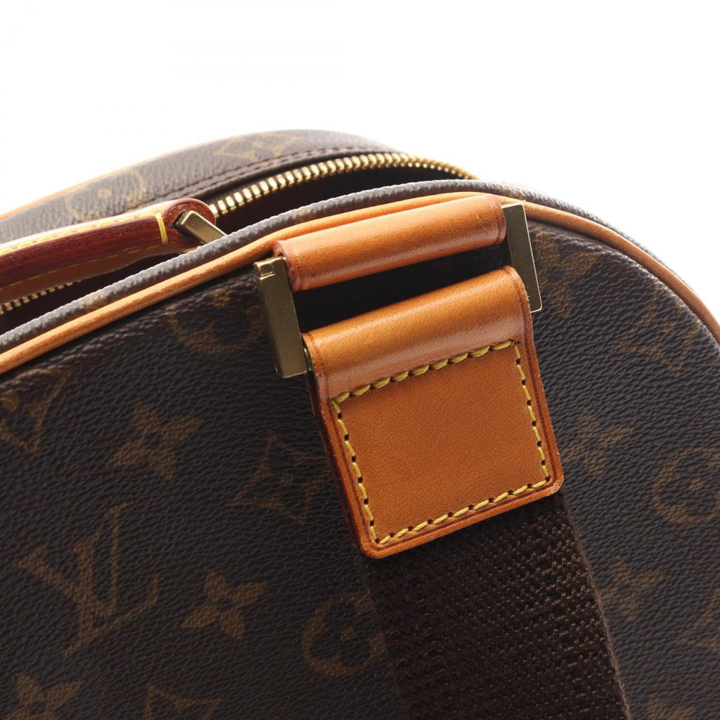 Louis Vuitton Monogram Brown Coated Canvas Leather Handbag
