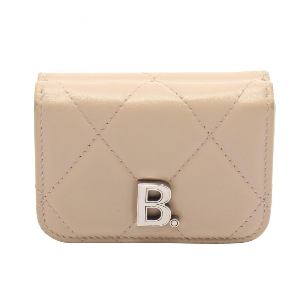 Balenciaga Beige Leather Wallet (Tri-Fold)