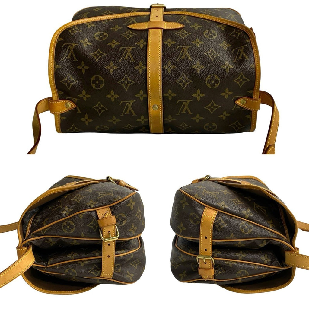 Louis Vuitton Brown Leather Pvc Pochette Shoulder Bag