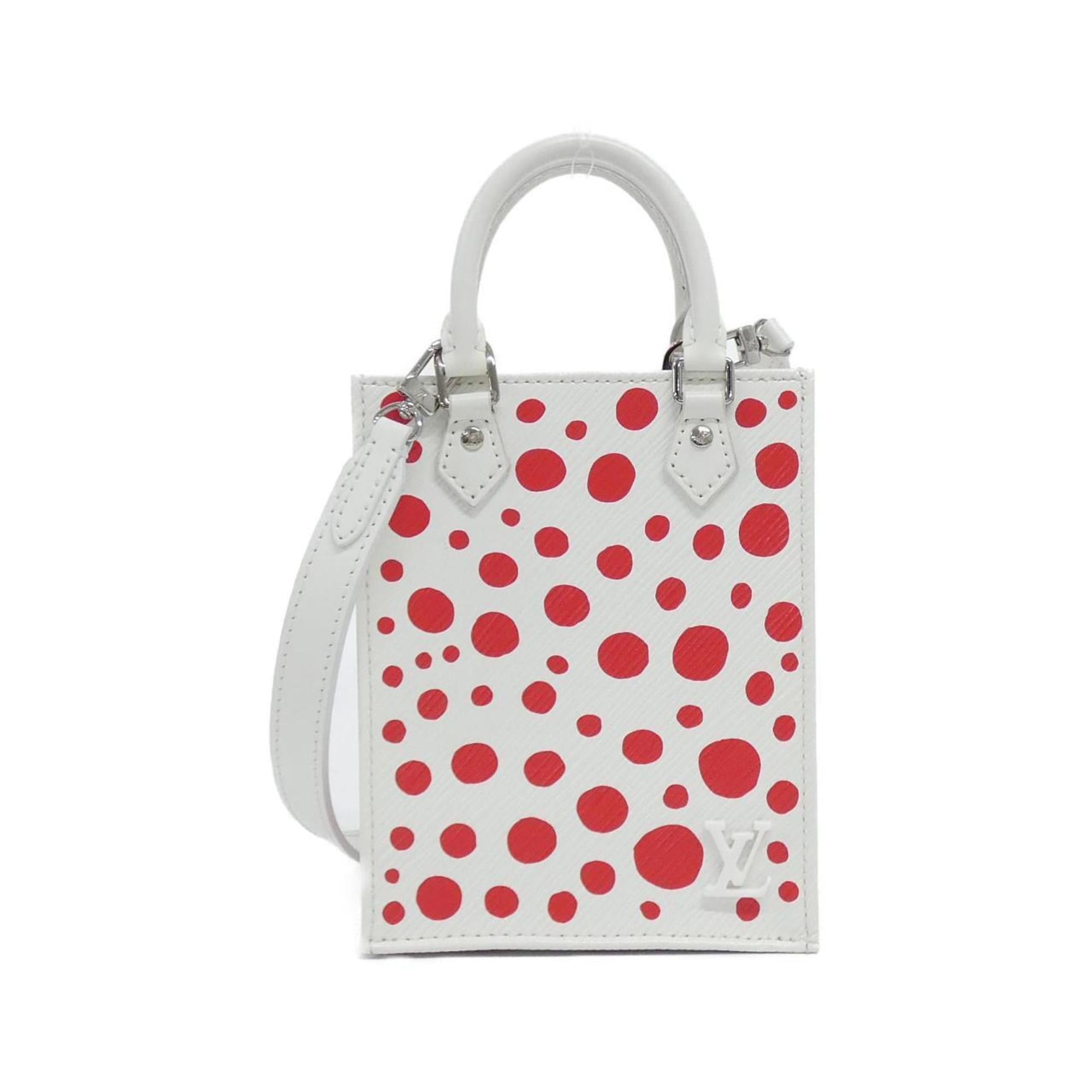 Louis Vuitton Epi Blanc Rouge Leather Handbag
