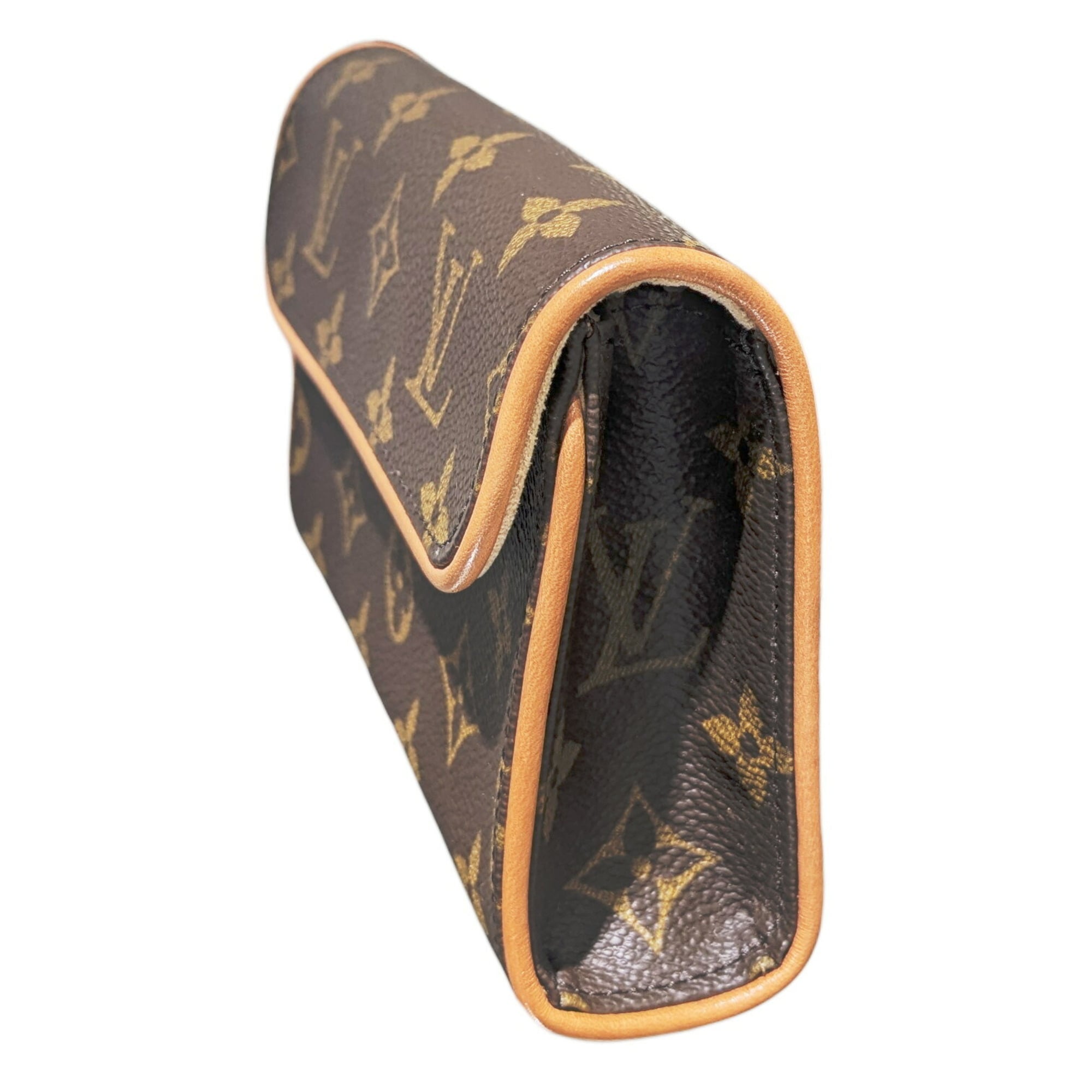 Louis Vuitton Brown Monogram Canvas Pochette Pouch Shoulder Bag