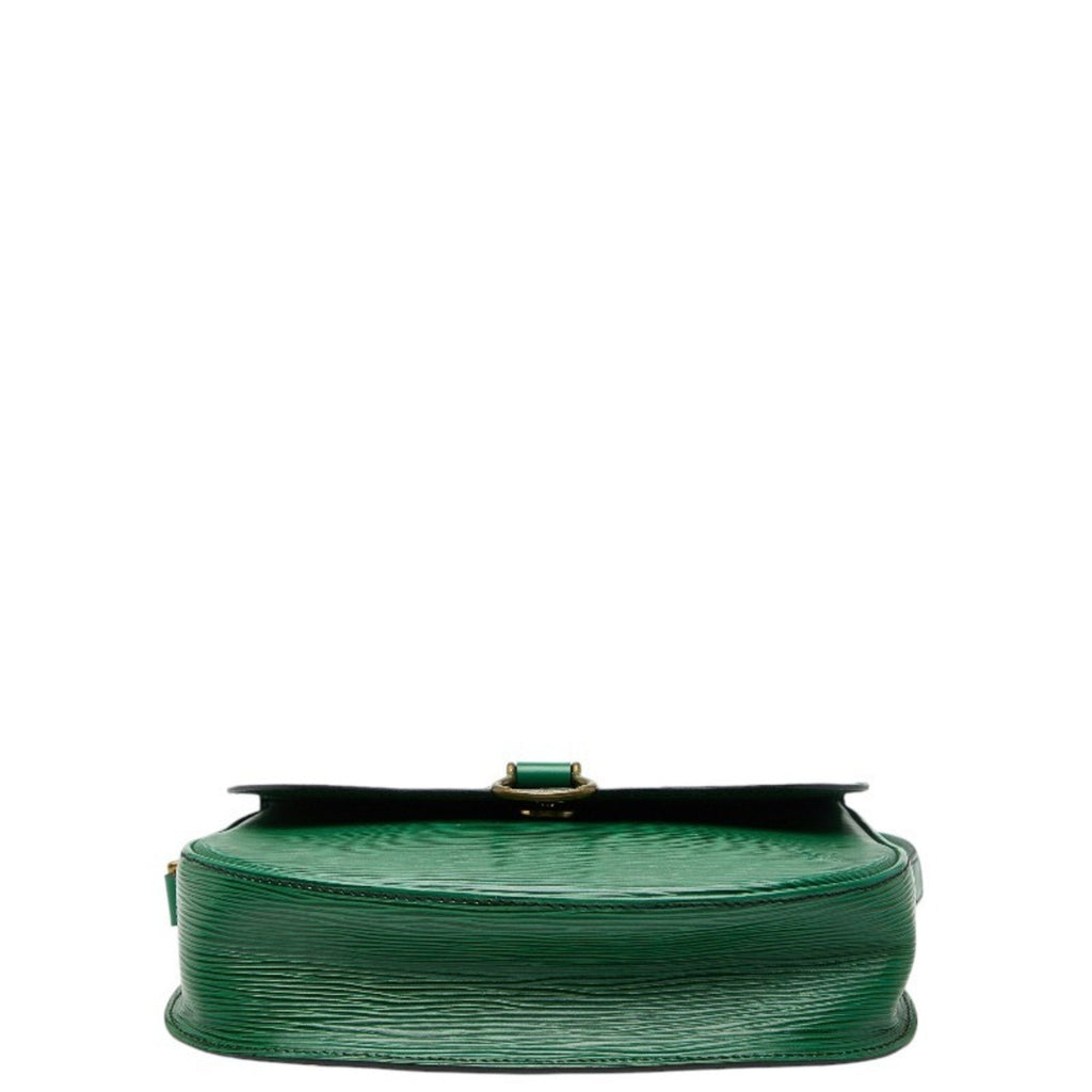 Louis Vuitton Borneo Green Leather Shoulder Bag
