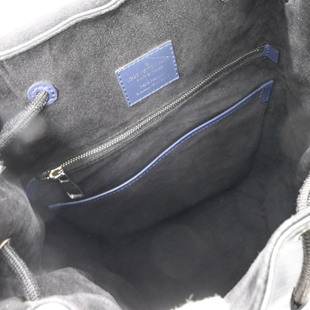 Louis Vuitton Black Blue Gray Monogram Eclipse Monogram Eclipse Epi Leather Backpack
