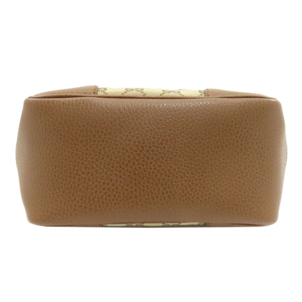 Gucci Brown Canvas Leather Handbag (Pre-Owned)