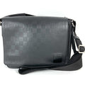 Louis Vuitton Black Noir Damier Infini Messenger Bag Shoulder Bag