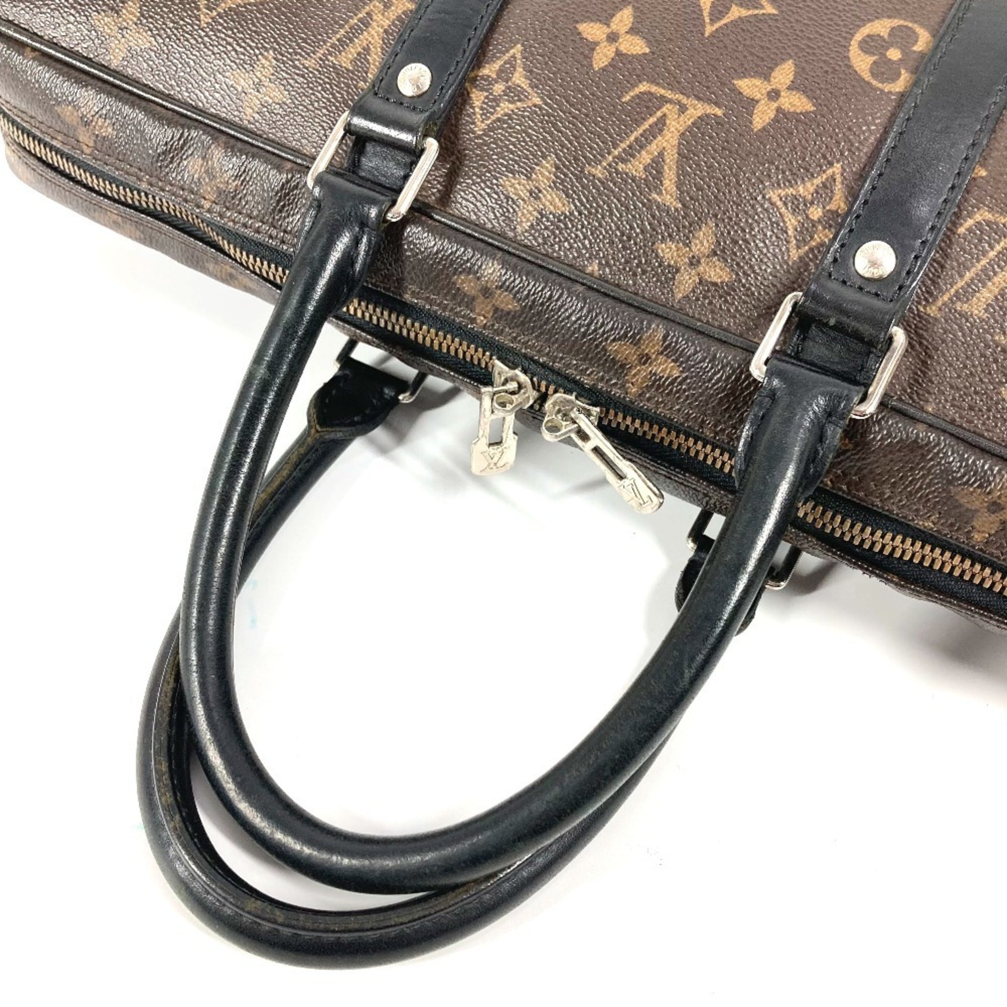Louis Vuitton Black Brown Monogram Canvas Tote Bag