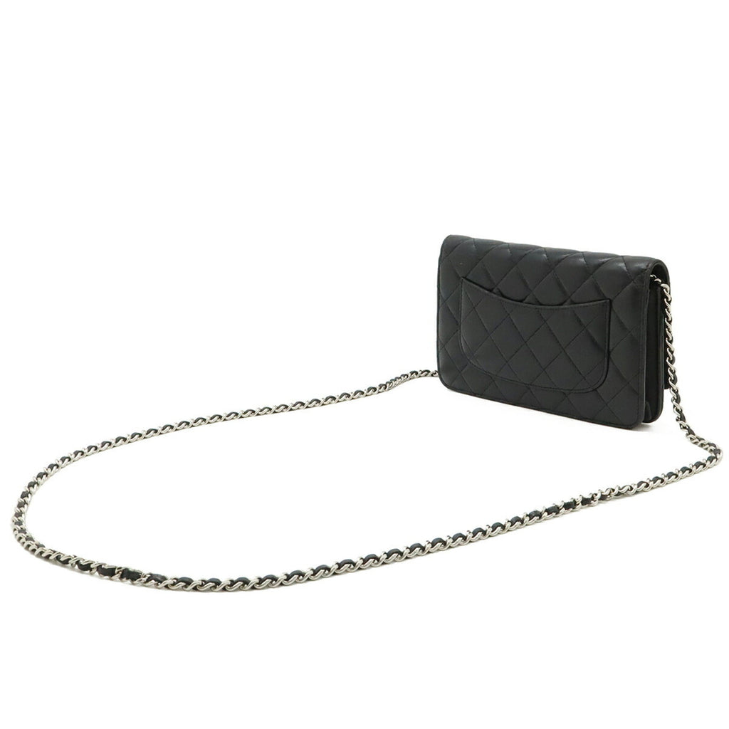 Chanel Black Leather Pochette Shoulder Bag