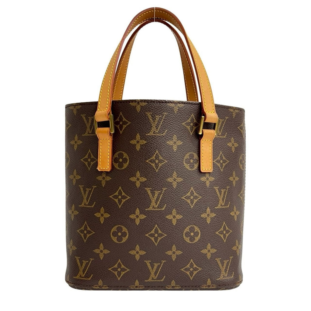 Louis Vuitton Brown Leather Pvc Handbag Tote Bag