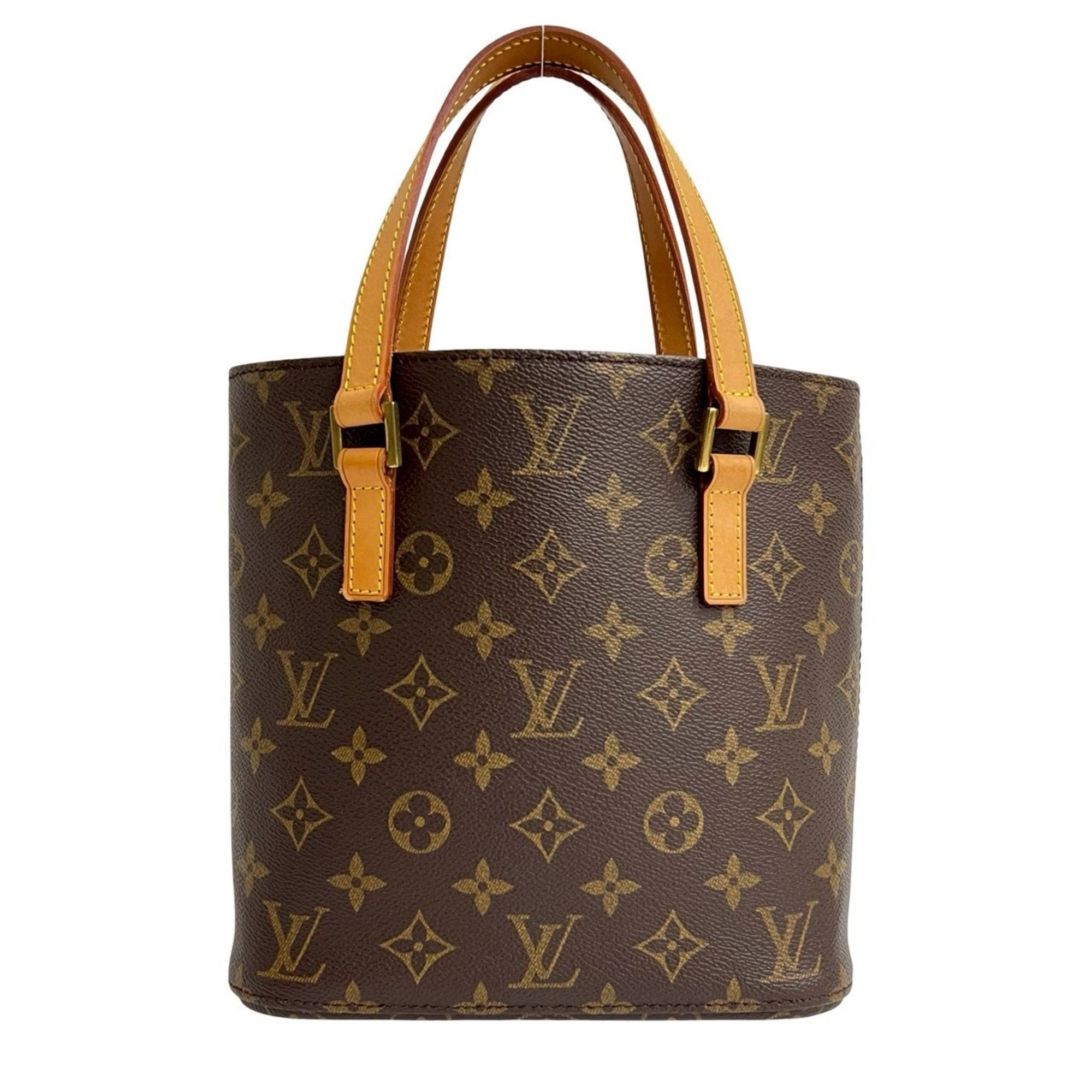 Louis Vuitton Brown Leather Pvc Handbag Tote Bag