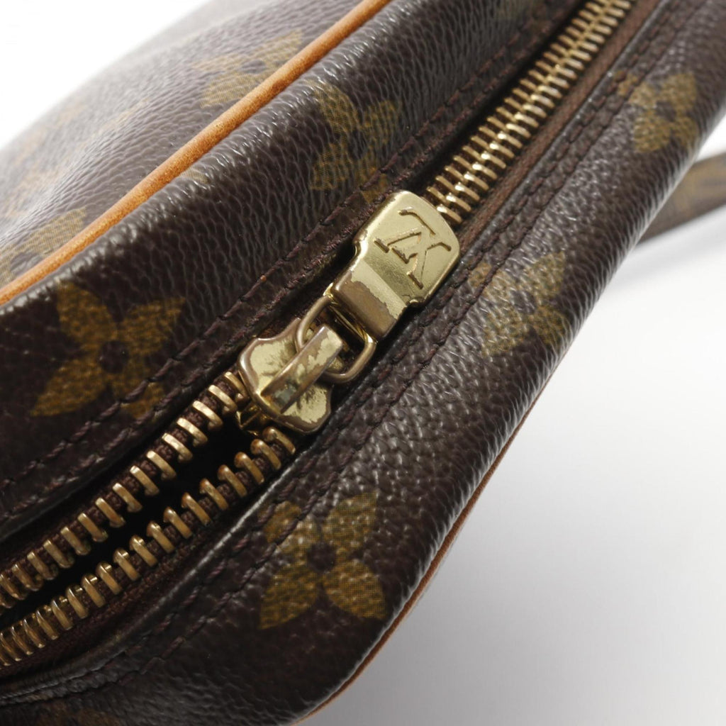 Louis Vuitton Brown Pvc Monogram Coated Canvas Leather Shoulder Bag