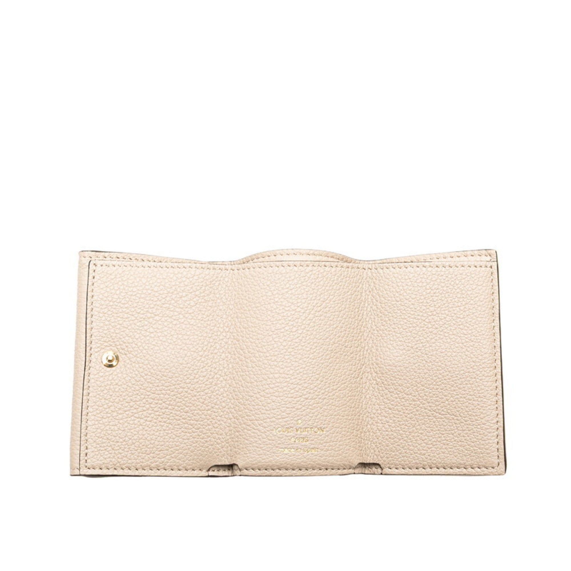 Louis Vuitton Grayish Leather Wallet (Tri-Fold)