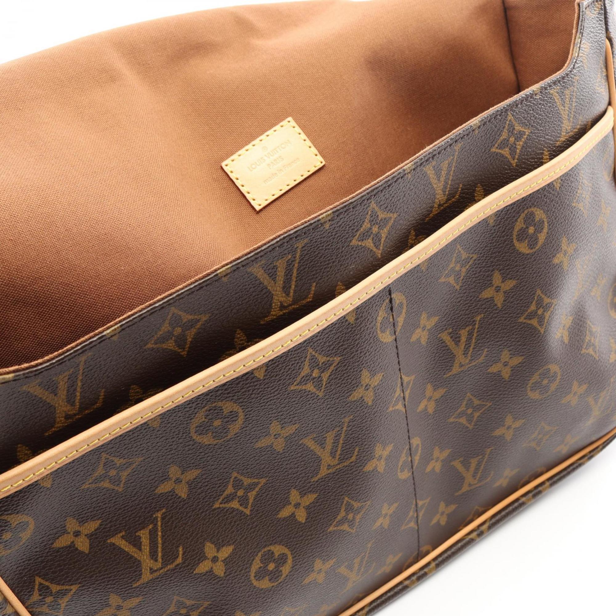 Louis Vuitton Brown Coated Canvas Monogram Leather Handbag Shoulder Bag