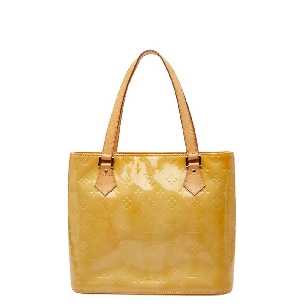 Louis Vuitton Lime Yellow Patent Leather Handbag Tote Bag