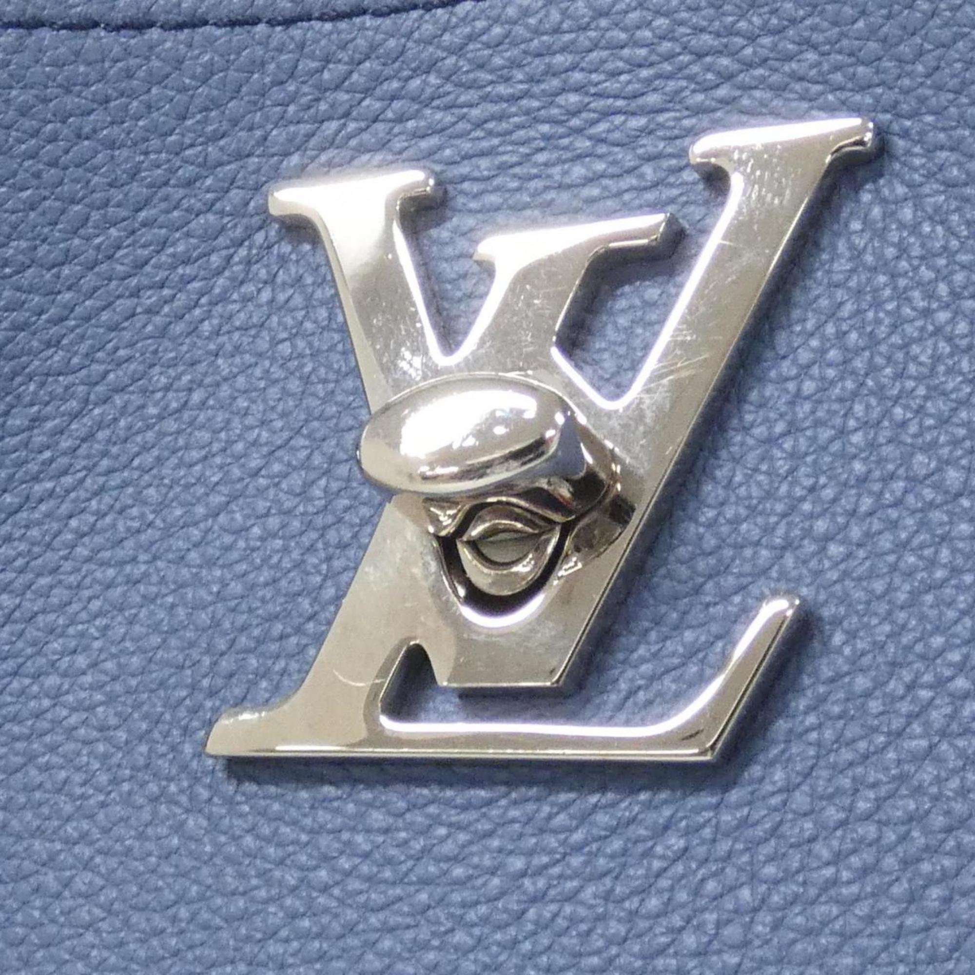 Louis Vuitton Blue Jean Leather Shoulder Bag