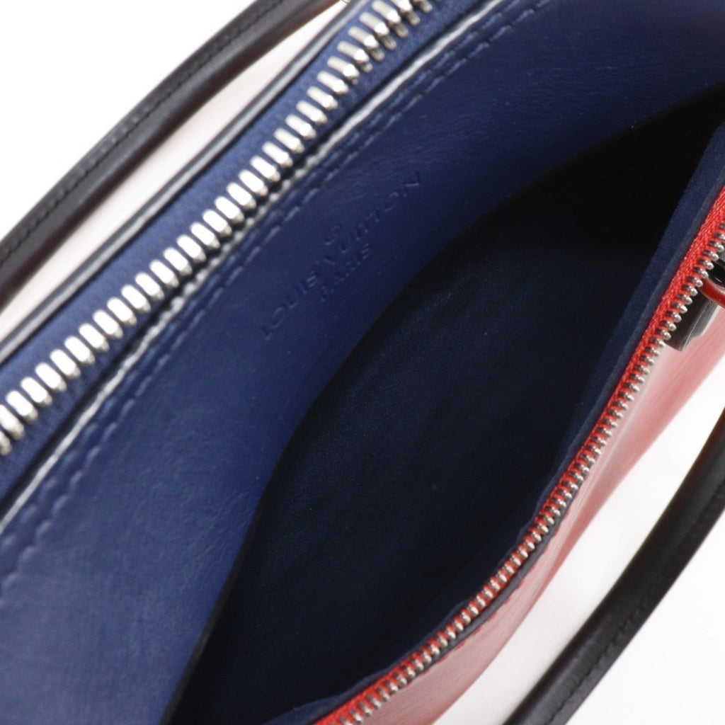 Louis Vuitton Navy Red Color Epi Leather Handbag Tote Bag