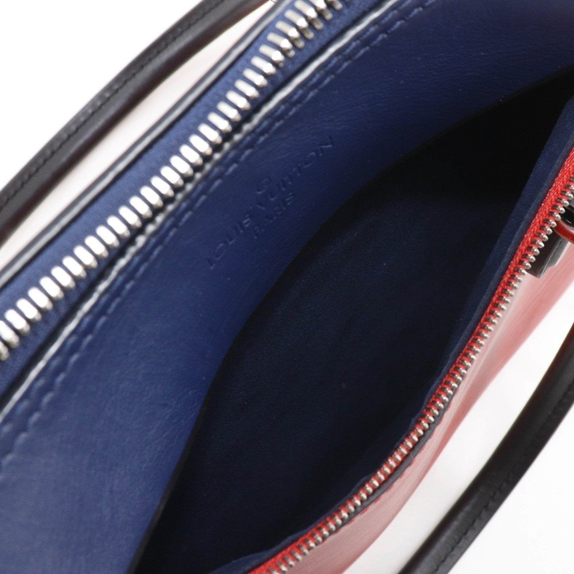 Louis Vuitton Navy Red Color Epi Leather Handbag Tote Bag