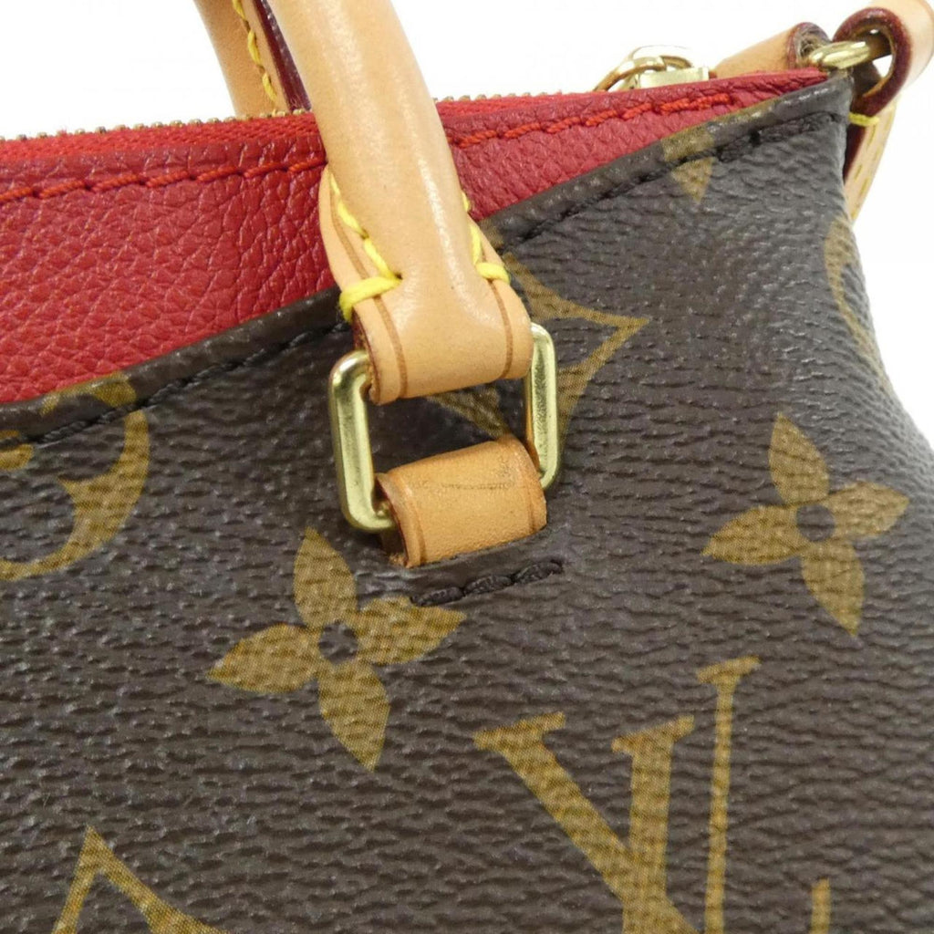 Louis Vuitton Monogram Cerise Marron Coated Canvas Leather Handbag