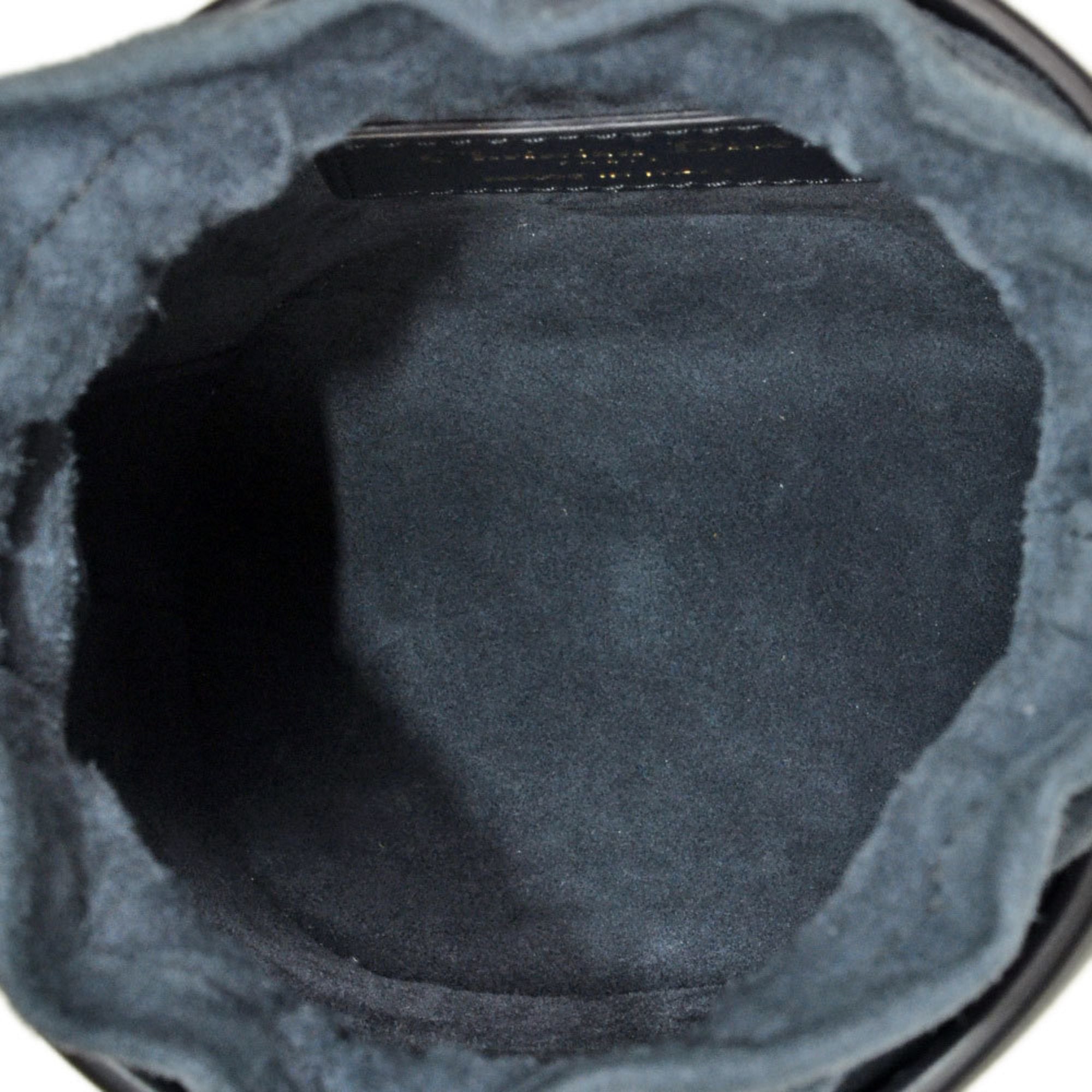 Christian Dior Black Leather Handbag Shoulder Bag (Pre-Owned)