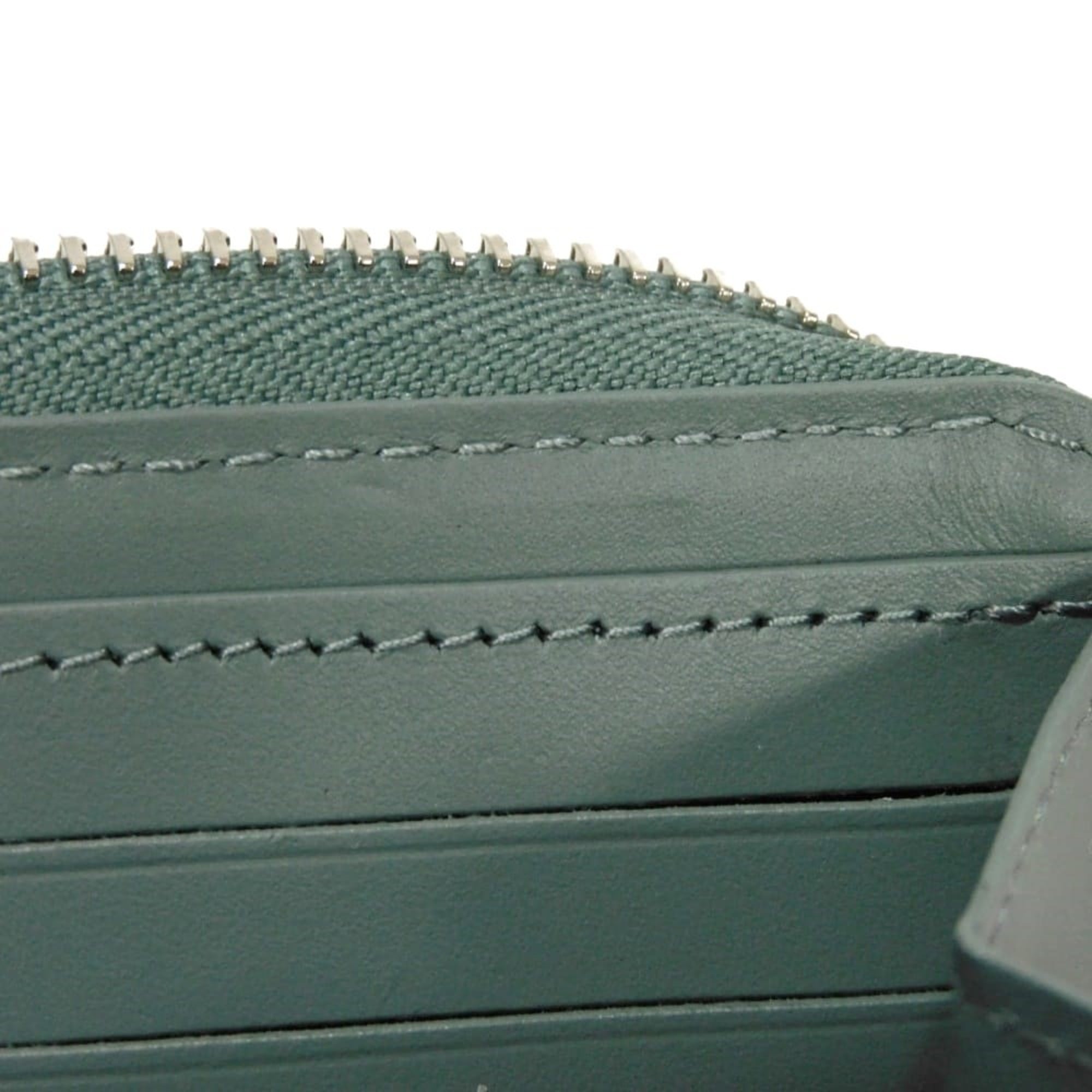 Louis Vuitton Green Leather Long Wallet