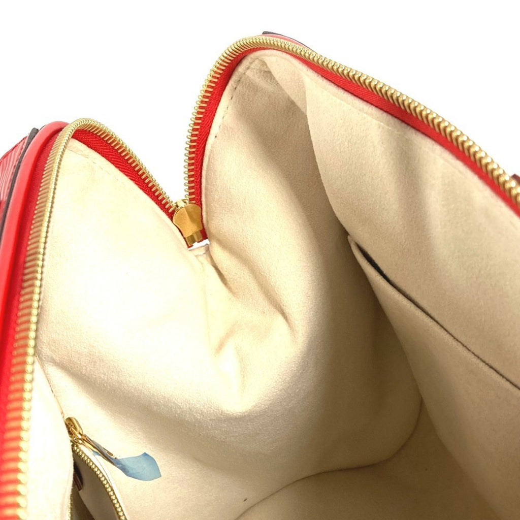 Louis Vuitton Red Color Epi Leather Boston Bag Handbag Shoulder Bag