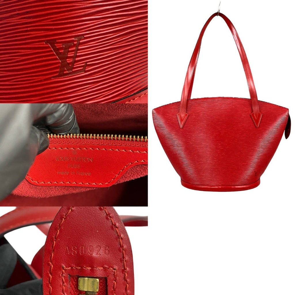 Louis Vuitton Red Color Epi Leather Tote Bag