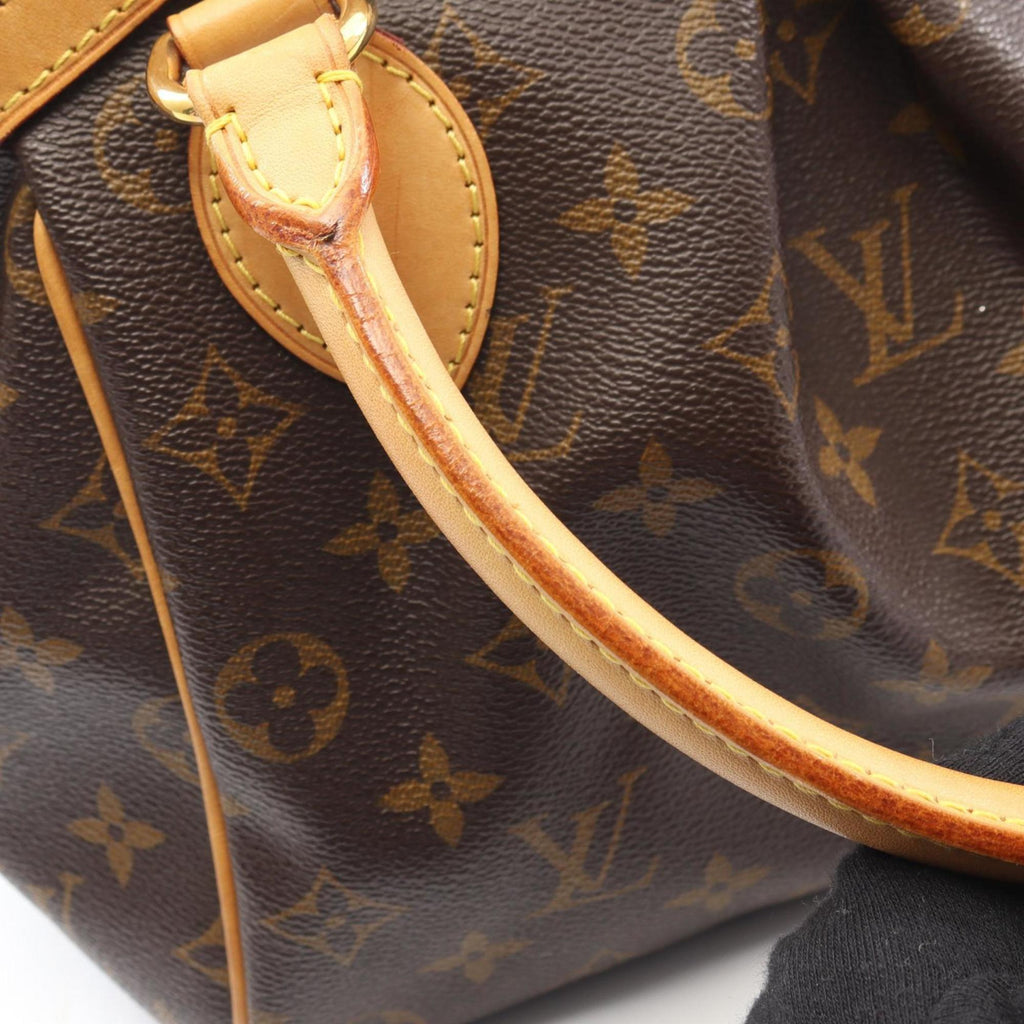 Louis Vuitton Brown Coated Canvas Leather Handbag