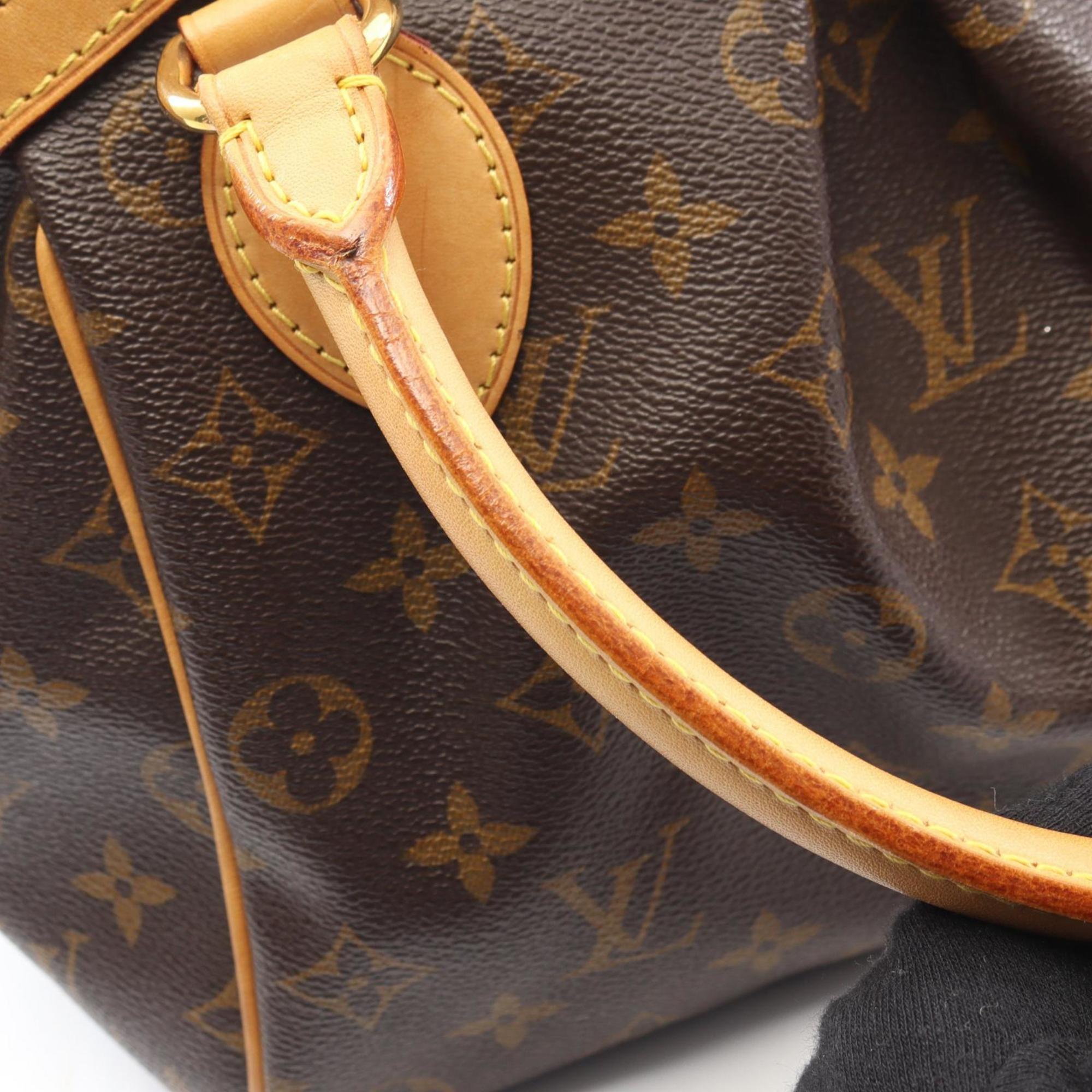 Louis Vuitton Brown Coated Canvas Leather Handbag