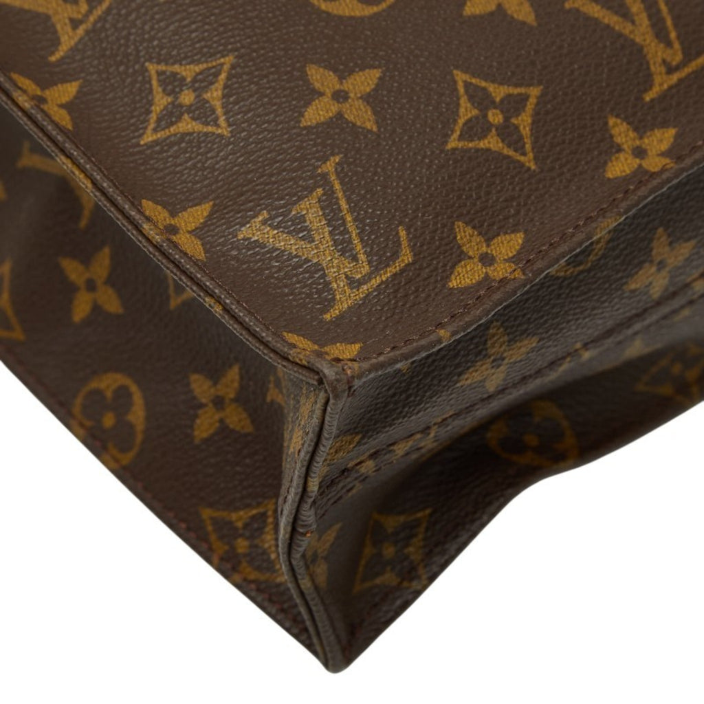 Louis Vuitton Brown Pvc Leather Handbag Tote Bag