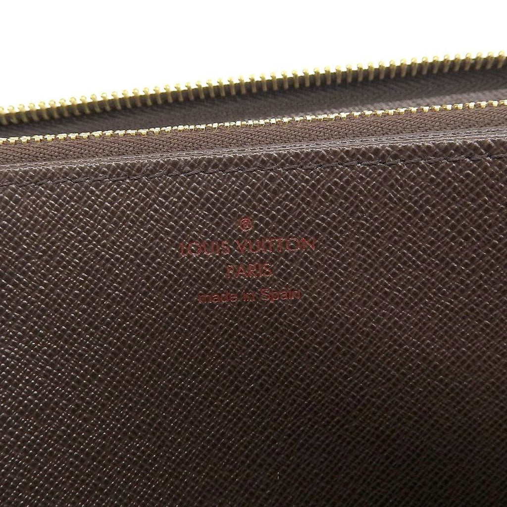 Louis Vuitton Damier Ebene Zippy Wallet Round Zipper Long N41661
