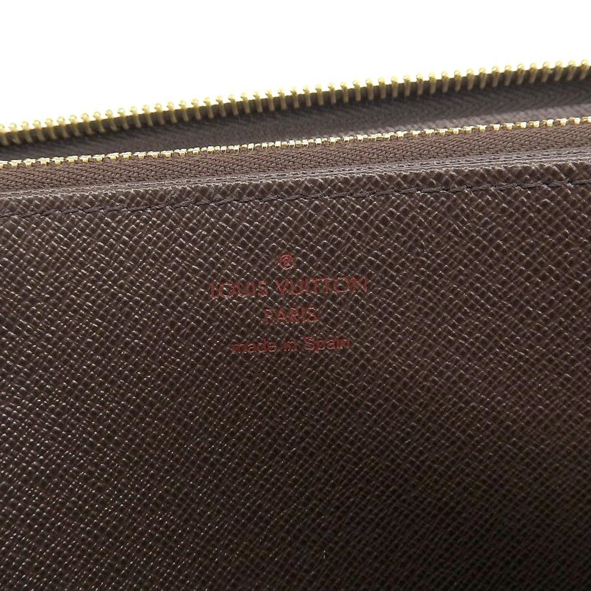 Louis Vuitton Damier Ebene Zippy Wallet Round Zipper Long N41661