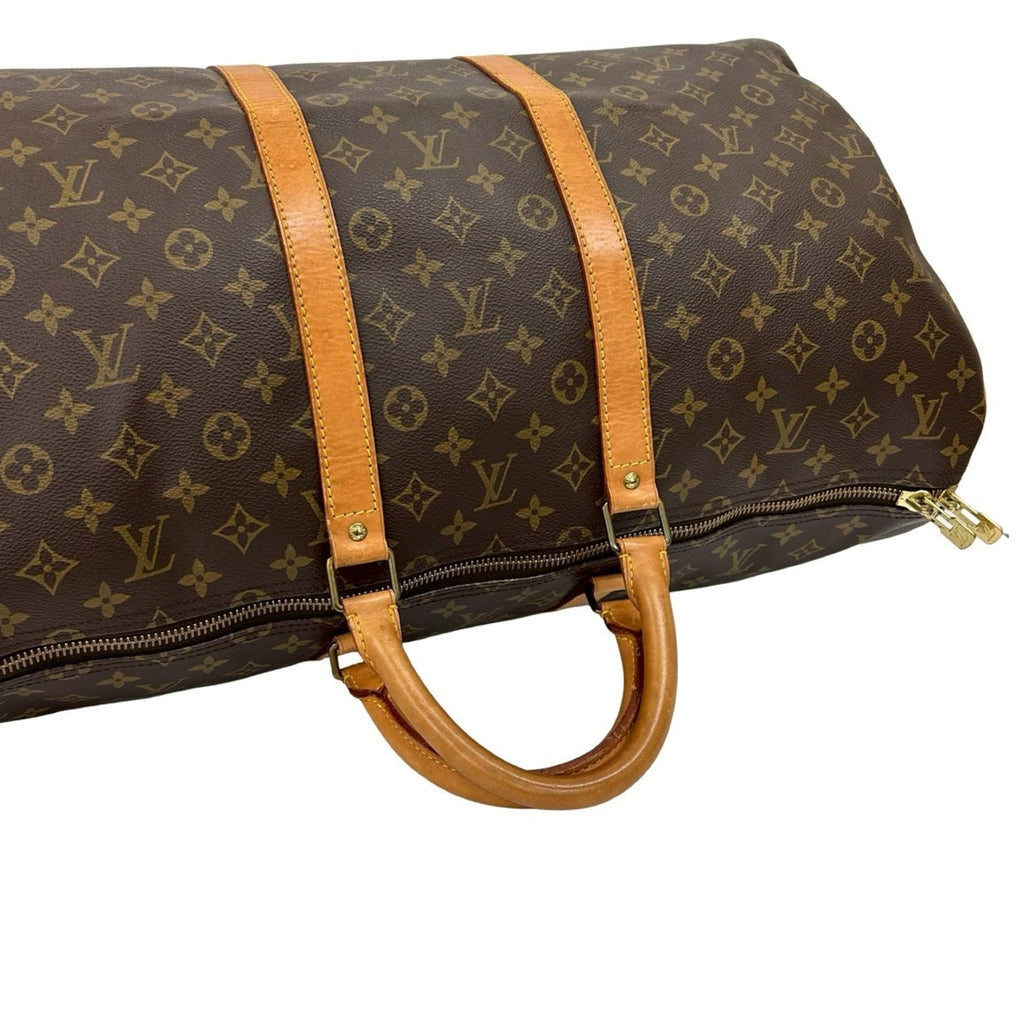 Louis Vuitton Brown Leather Pvc Boston Bag