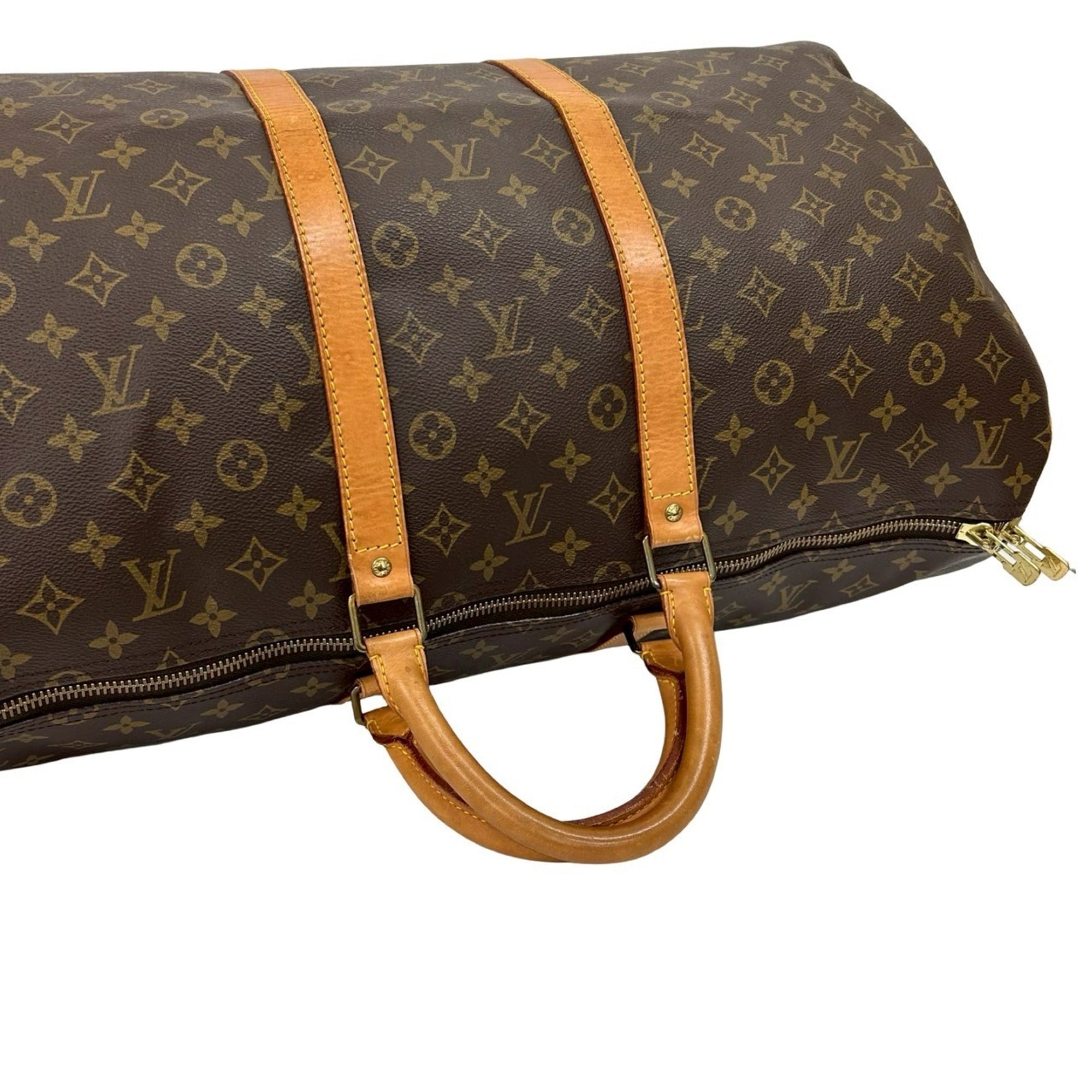 Louis Vuitton Brown Leather Pvc Boston Bag