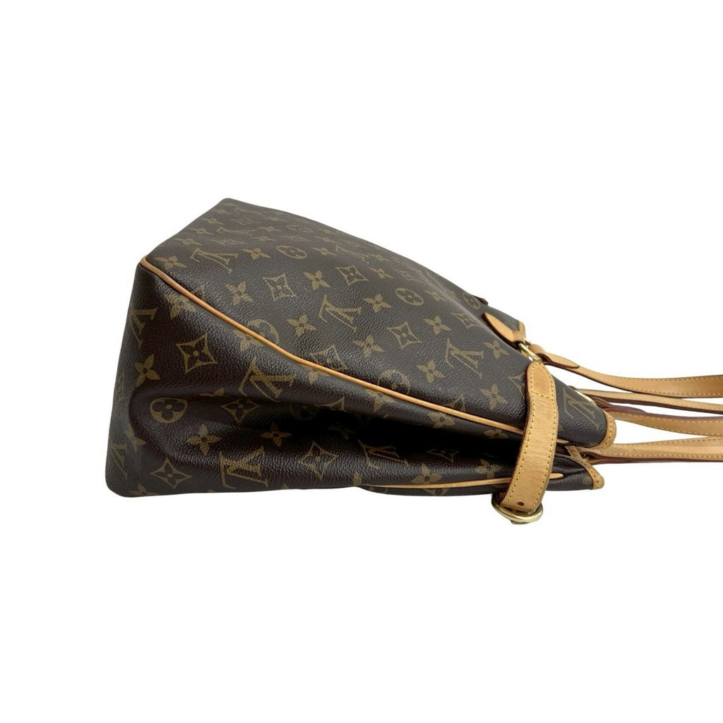 Louis Vuitton Brown Leather Pvc Shoulder Bag Tote Bag