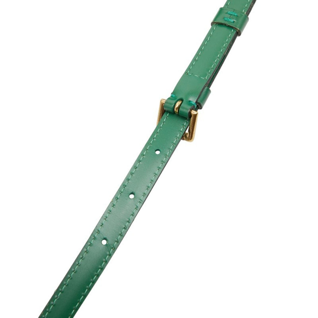 Louis Vuitton Borneo Green Leather Shoulder Bag