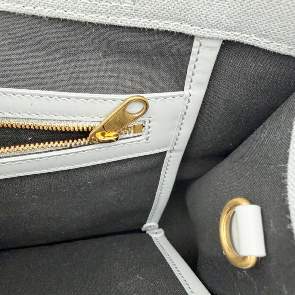 Balenciaga Gray Canvas Leather Tote