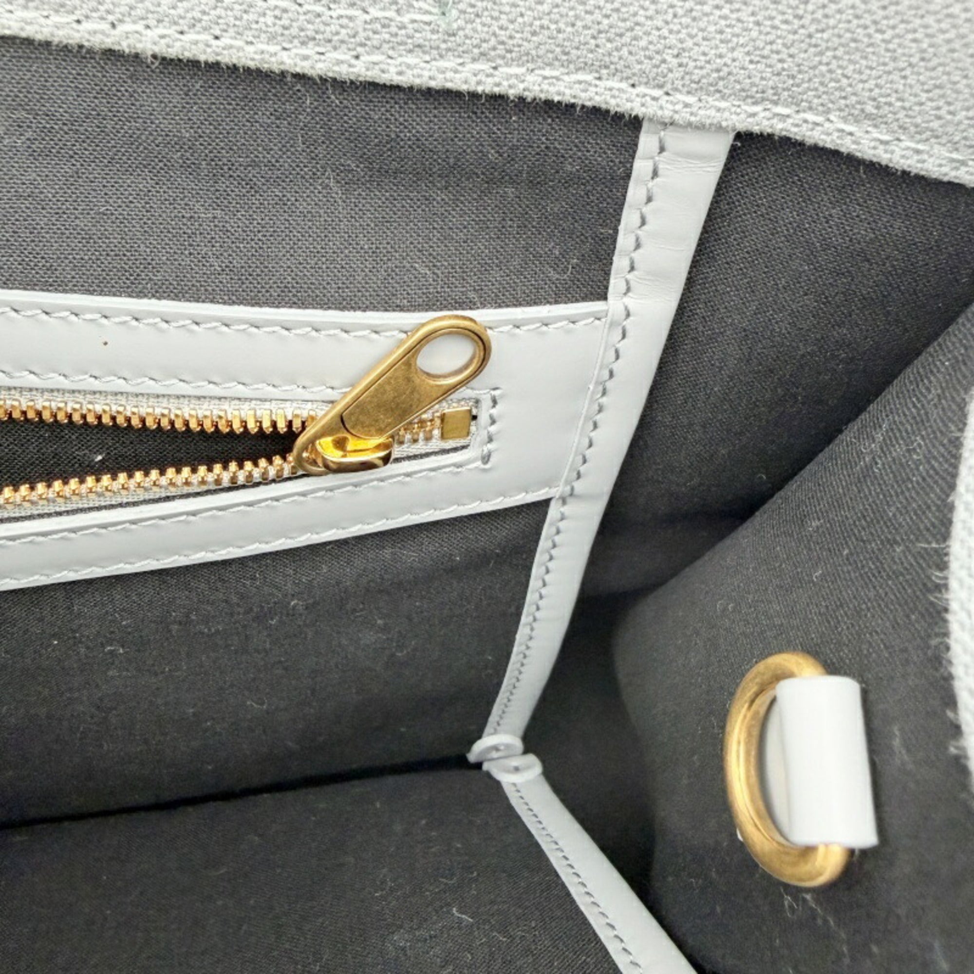 Balenciaga Gray Canvas Leather Tote