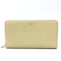 Celine Beige Leather Long Wallet (Bi-Fold)