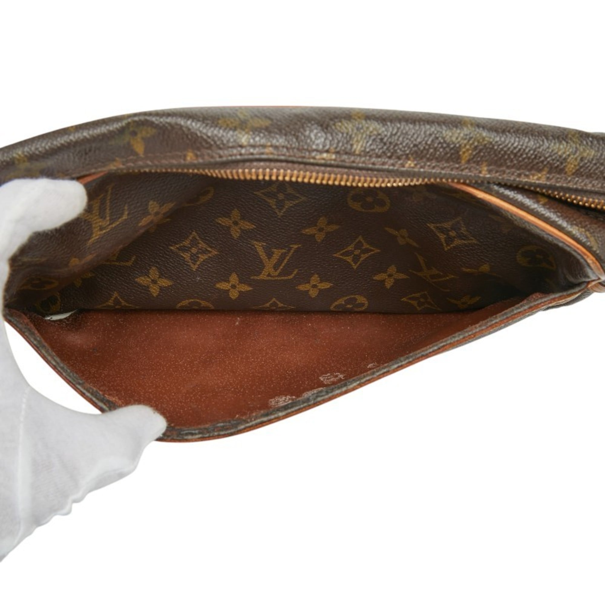Louis Vuitton Brown Pvc Leather Clutch Bag